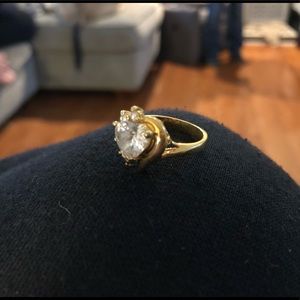 Diamond Heart Gold Ring!
